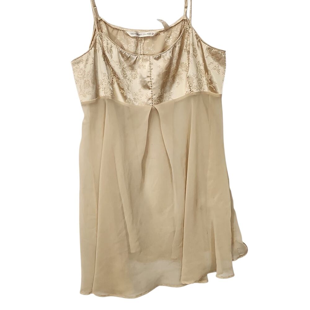 VTG 90S Y2K VICTORIAS SECRET BABYDOLL SLIP DRESS FAIRY ANGEL COQUETTE LG
